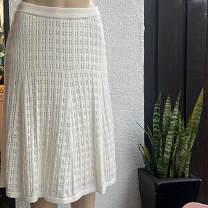 Meadow Rue Cream Knit Skirt